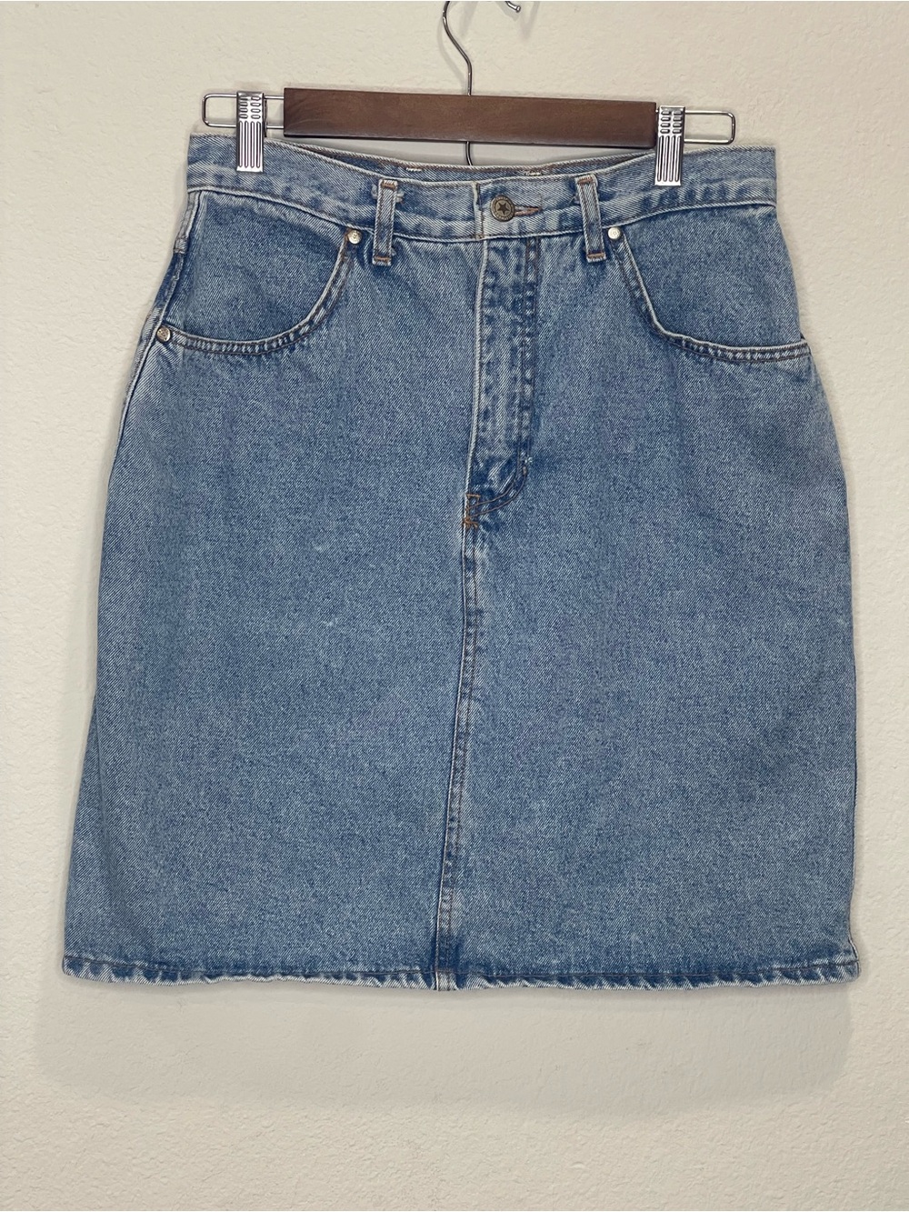 Vintage Hollywood Jean Skirt light wash denim